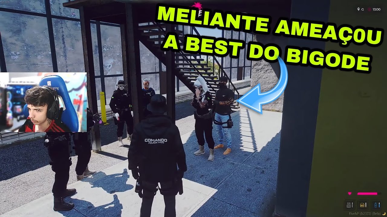 Bkinho CLIPS | MELI4NTE AME@ÇA A BEST DO CAPITÃO BIGODE No GTA RP #243