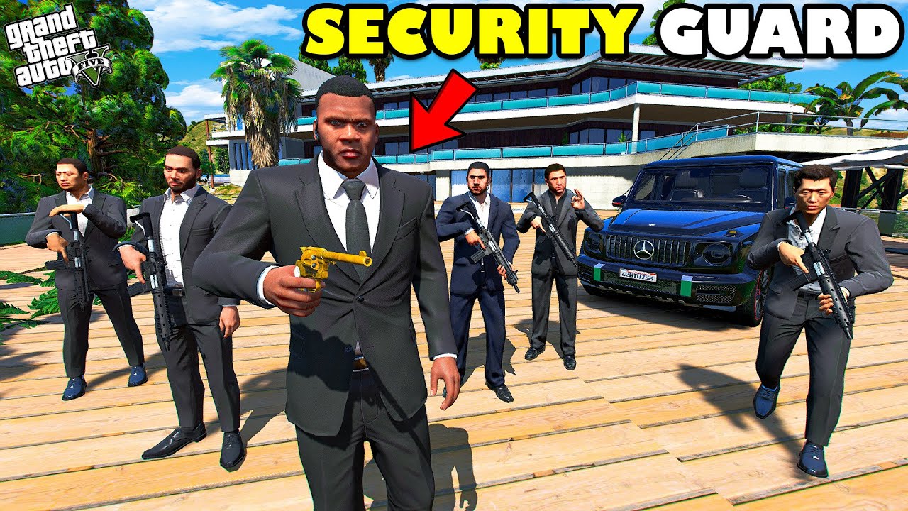 Franklin Becomes the Most POWERFUL Security Guard in GTA 5! 💪🚔 | SHINCHAN and CHOP