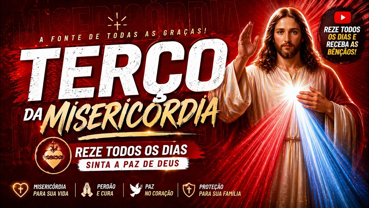 11/03 TERÇO DA MISERICÓRDIA DE HOJE 🙏 Hora da Misericórdia | Oração Poderosa das 15h