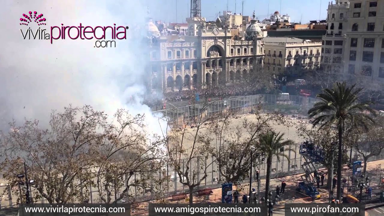 Mascletà 16 de Marzo 2015. Pirotecnia Europlà. Fallas Valencia 2015