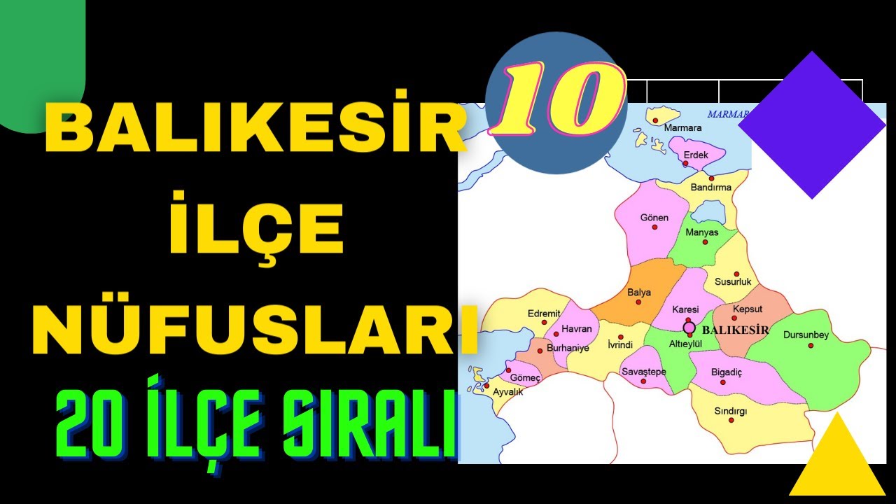 Balıkesir İlçe Nüfusları - Sıralı Liste - Balıkesir Nüfusu Ne Kadar?