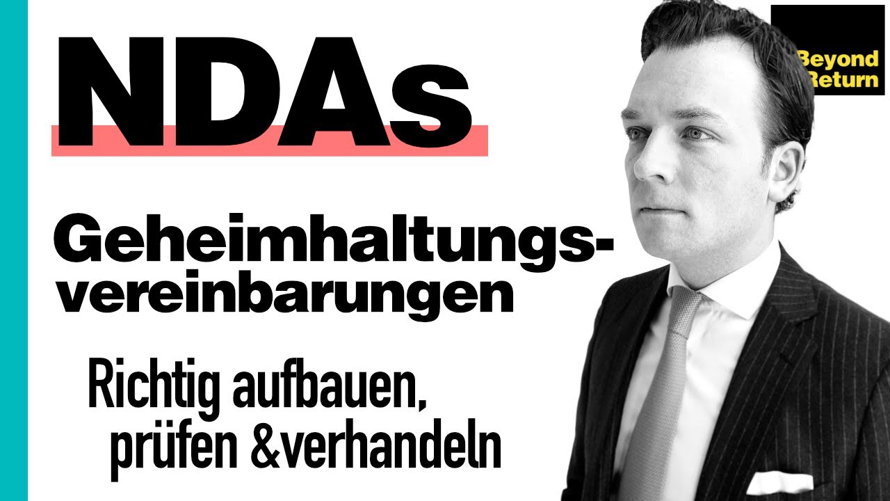 NDA: Vertraulichkeitsvereinbarung / Geheimhaltungsvereinbarung (Non-Disclosure Agreement) verhandeln