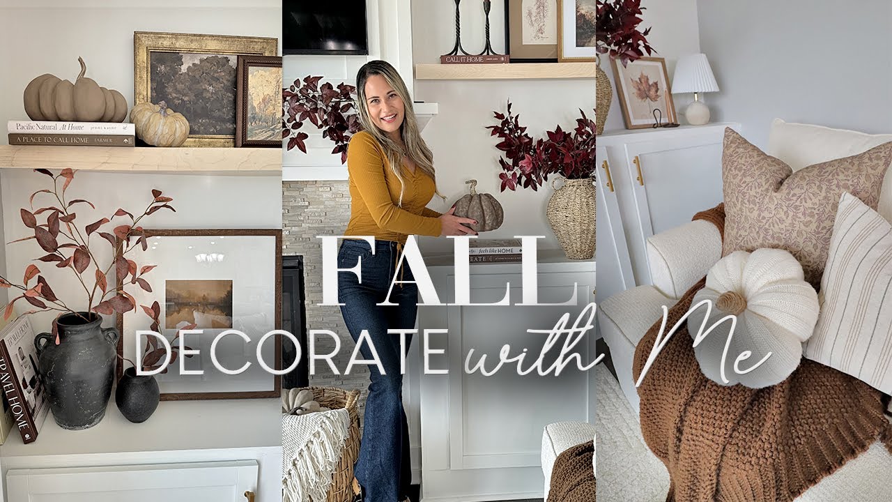 FALL DECORATE WITH ME 2024 PART 1  || FALL STYLING IDEAS || COZY FALL DECORATING