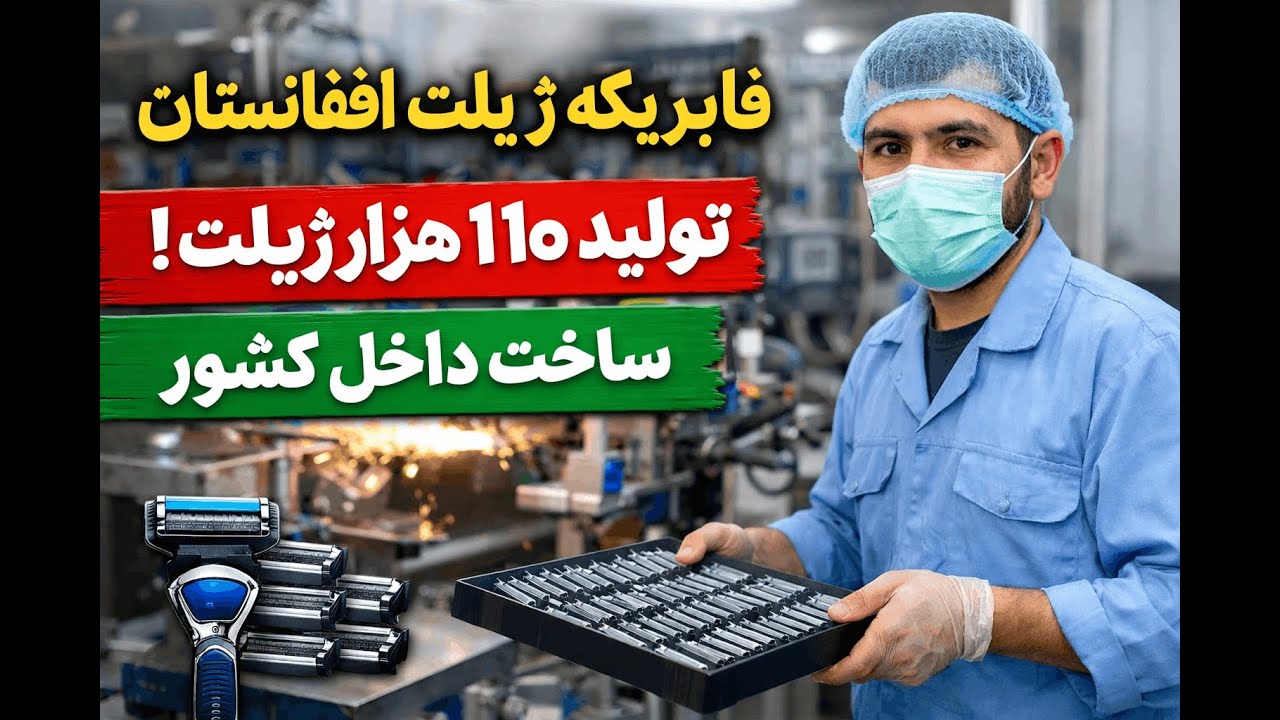 نخستین و تنها فابریکه ژیلت افغانستان؛ تولید روزانه ۱۱۰ هزار ژیلت در داخل کشور