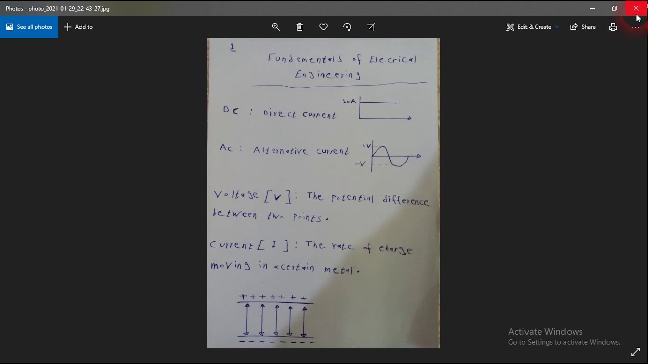 المحاضرة الاولى (اسس هندسة كهربائية) المرحلة الاولى