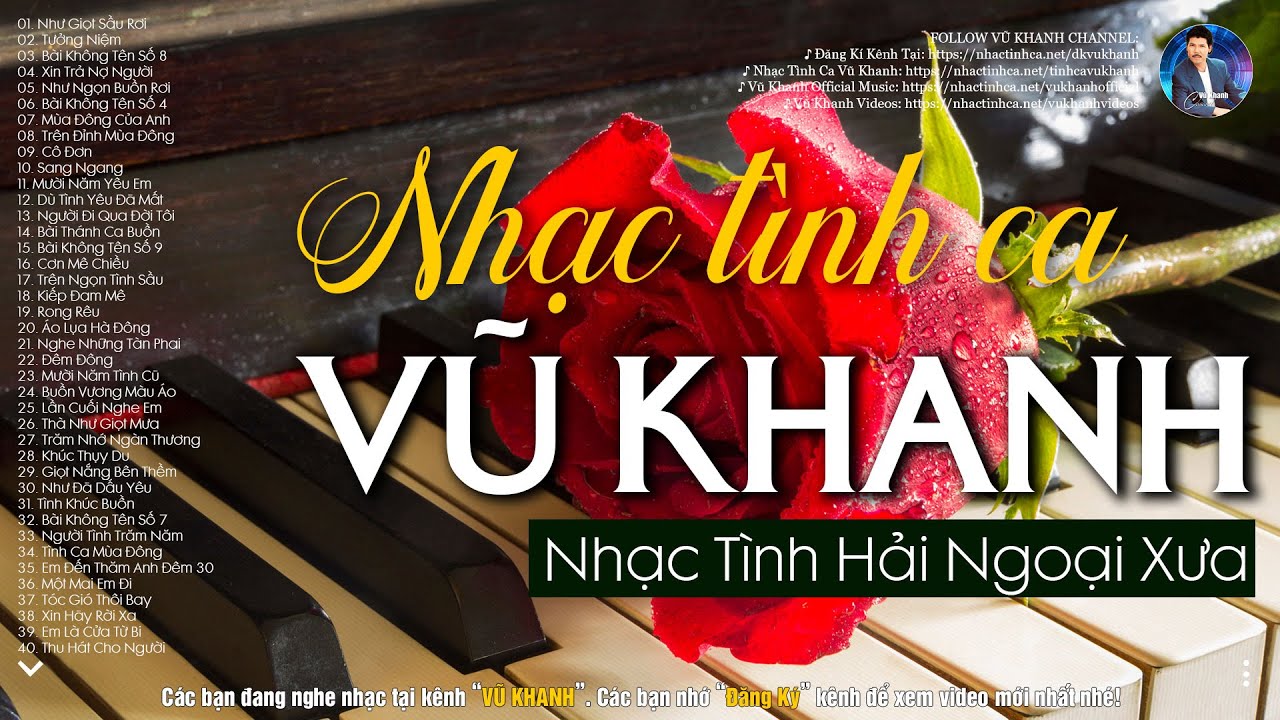 VŨ KHANH - Nhạc Xưa Tình Ca Càng Nghe Càng Tha Thiết, Đắt Giá Vô Cùng | Tình Ca Vượt Thời Gian