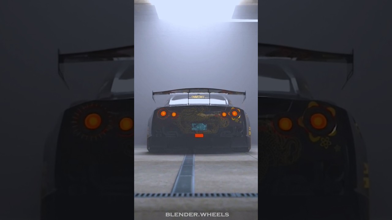 Blender 3D artwork | NISSAN 3DCAR ART ANIMATION #art #car #blender #edit #status