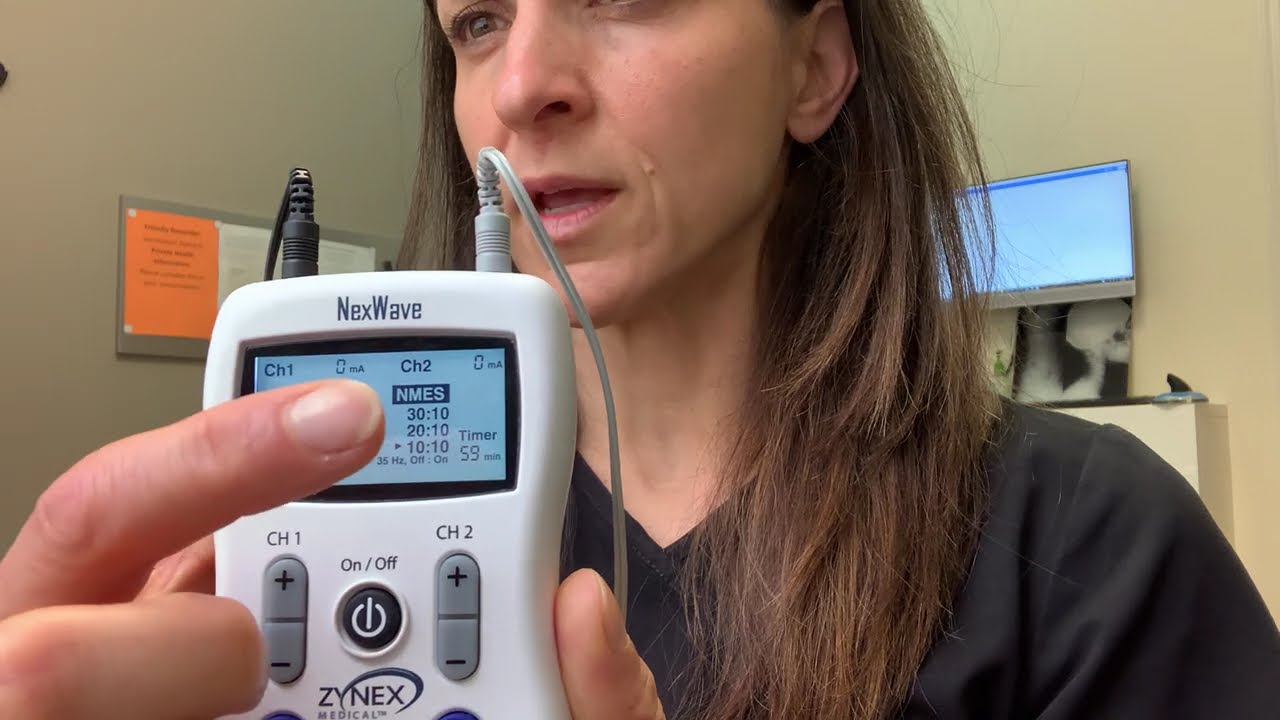Zynex EMS/TENS/IFC Home Unit-How to set up and use for NMES on the neck.
