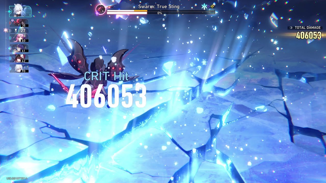E0S1 Jingliu vs 2m HP Swarm True Sting MoC 11 | Honkai: Star Rail