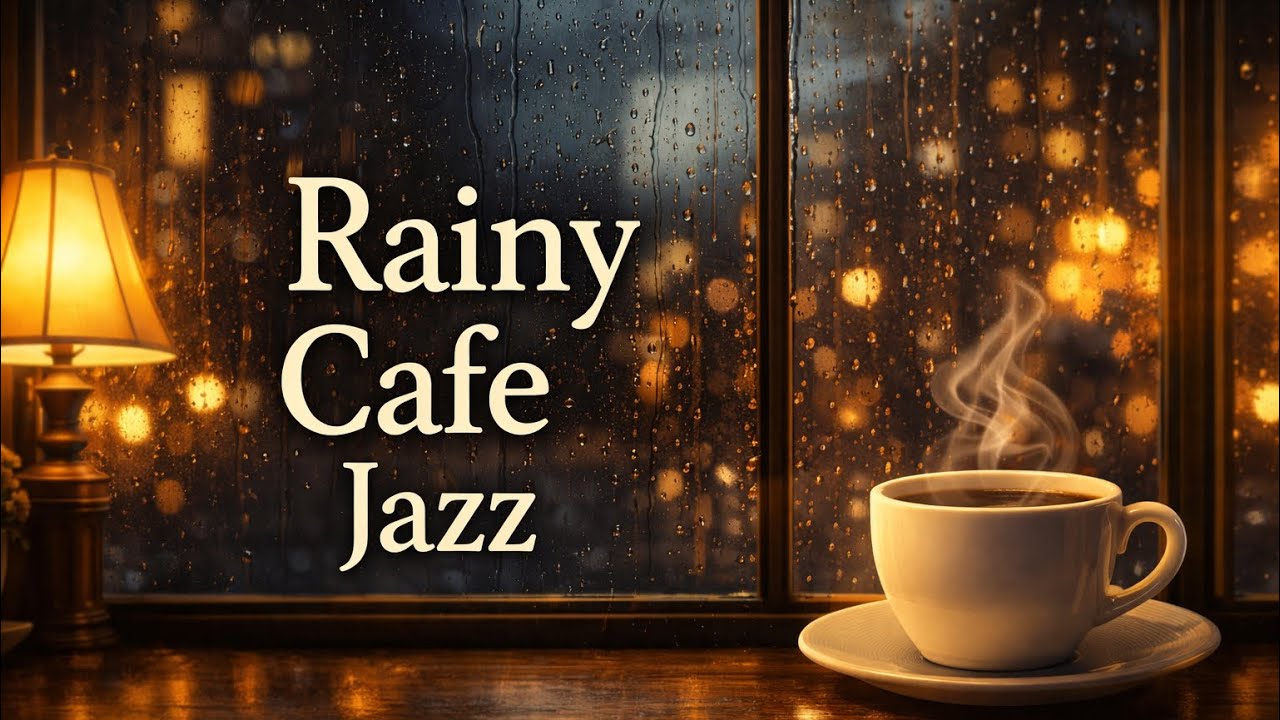 Rainy Night Cafe Jazz ☕ Cozy Coffee Shop Ambience for Study & Relax