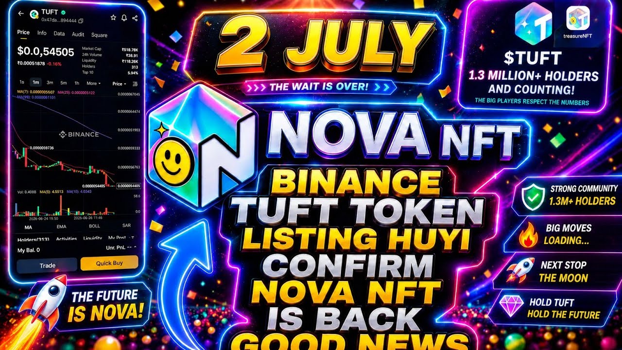 Nova Nft Withdrawal Update | TUFT TOKAN Good News | Treasure Nft New Update | Nova Nft Today News