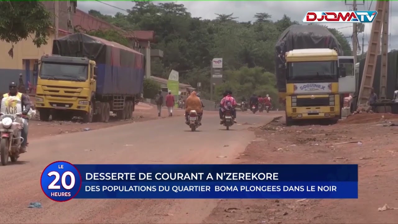 🔴DESSERTE DE COURANT ELECTRIQUE: A N'ZEREKORE, le quartier BOMA est plongé dans le noir.
