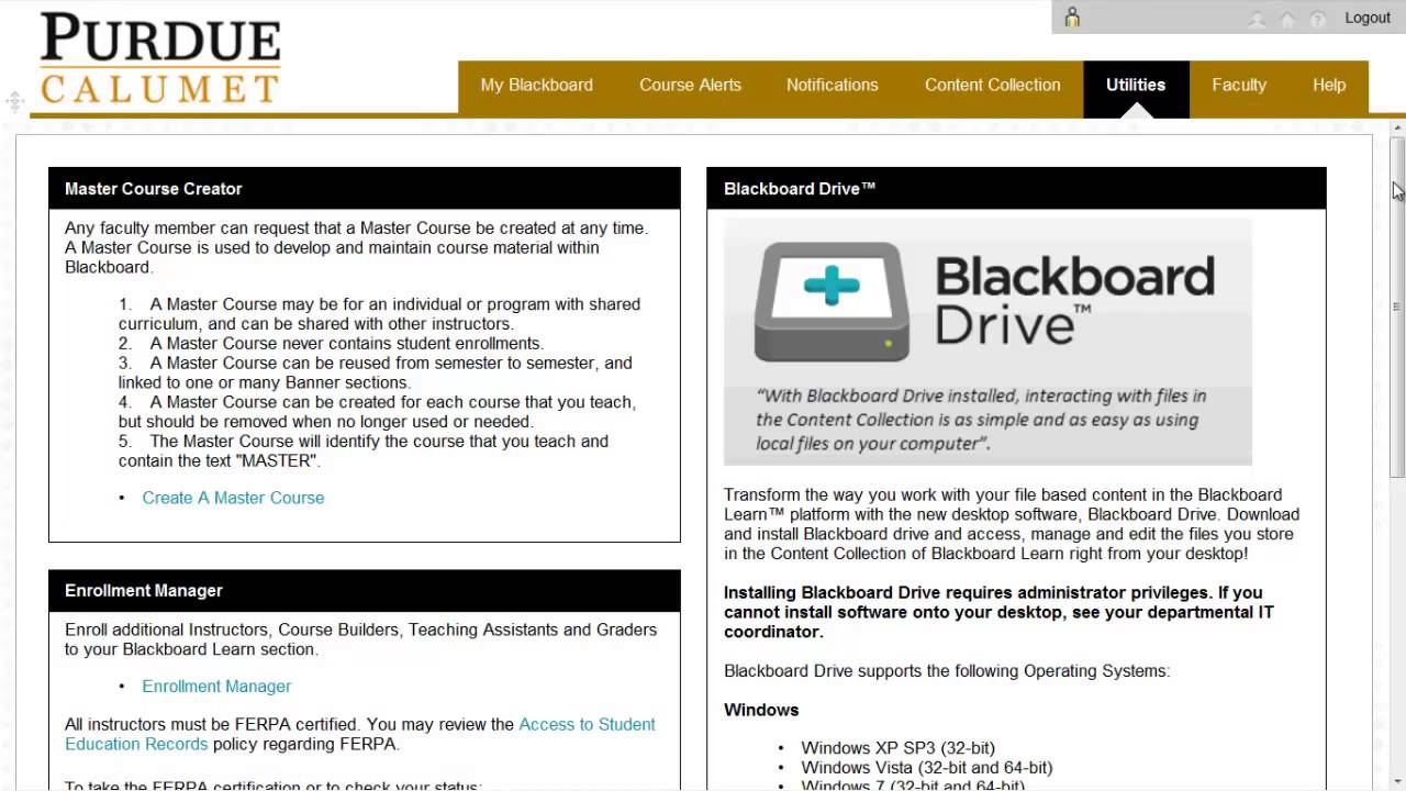 Blackboard Learn - Downloading and Installing Blackboard Drive