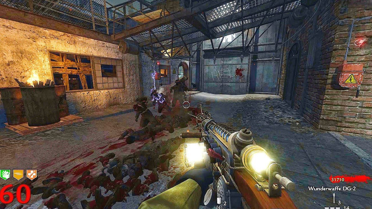 Call of Duty World At War Zombies Der Riese Remastered Gameplay Custom Zombies