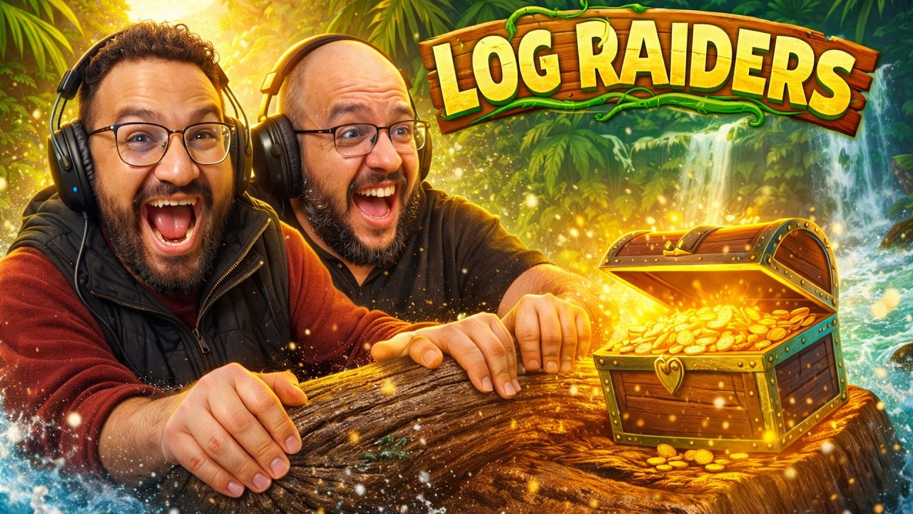 لعبة غريبة عجيبة كلها مغامرات مع جيمو 😂 | Log Riders