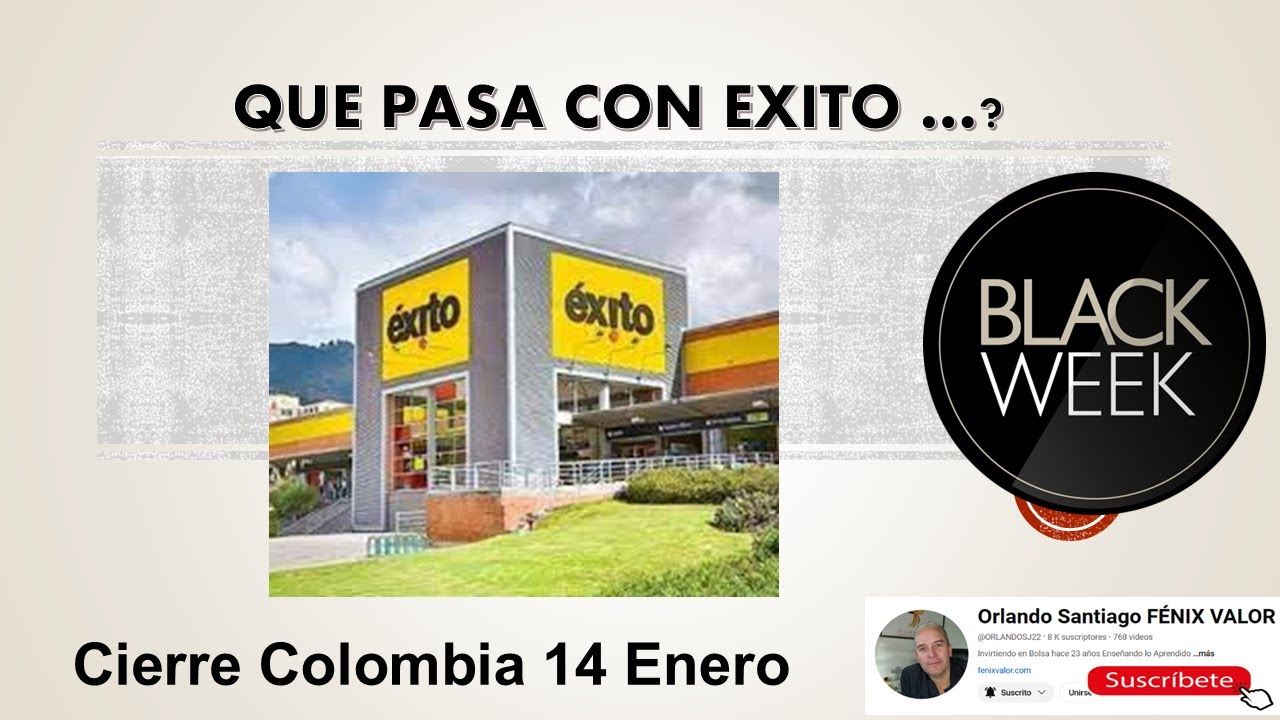 QUE PASA CON LA ACCI&Oacute;N DEL GRUPO EXITO ?  Cierre Colombia 14 Enero