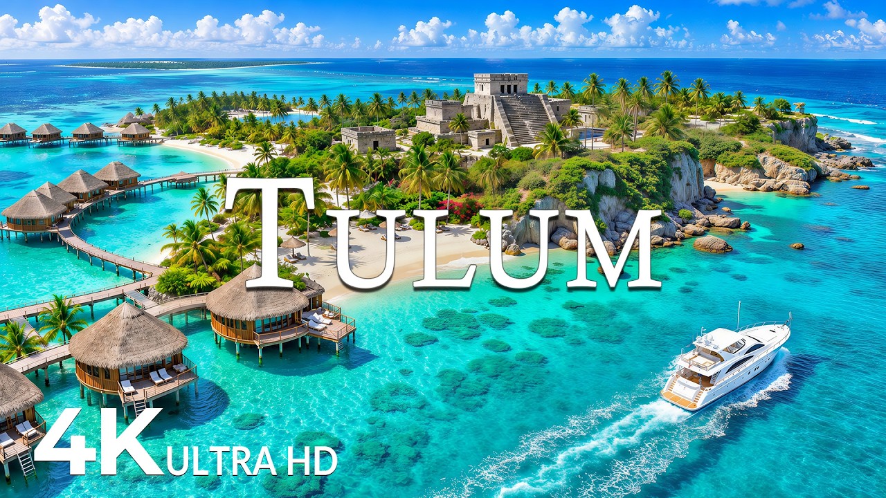 FLYING OVER TULUM (4K UHD) &ndash; Soothing Music Along With Beautiful Nature Video - 4K Video ULTRA HD #5