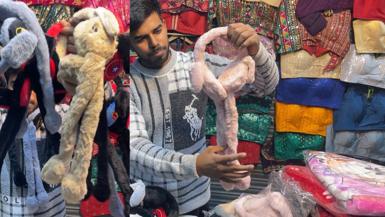 Pom-pom Khan Khade karne Walla headphone viral item Baby viral product Tilak Nagar market ￼