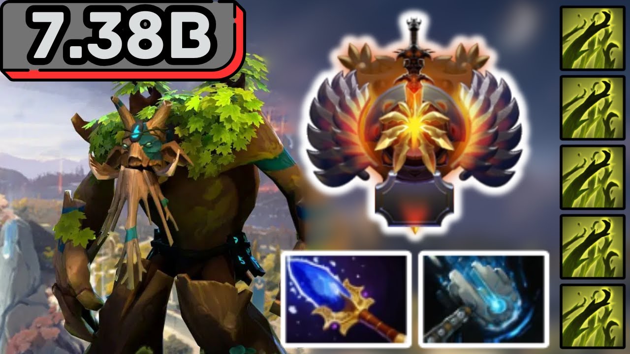 IMMORTAL TREANT PROTECTOR Hard Support Gameplay Patch 7.38b - Dota 2 Support