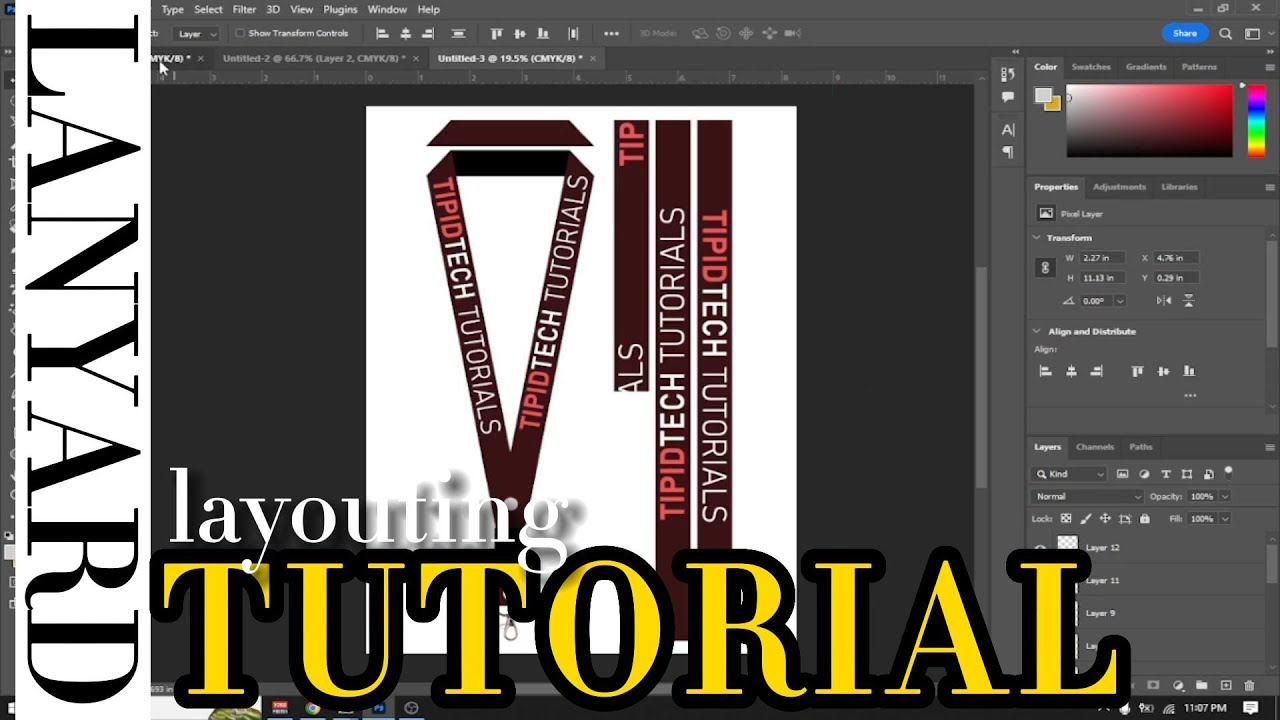 HOW TO CREATE DESIGN/LAYOUT LANYARD FOR ID LACE (Step by Step Tutorial) TAGALOG