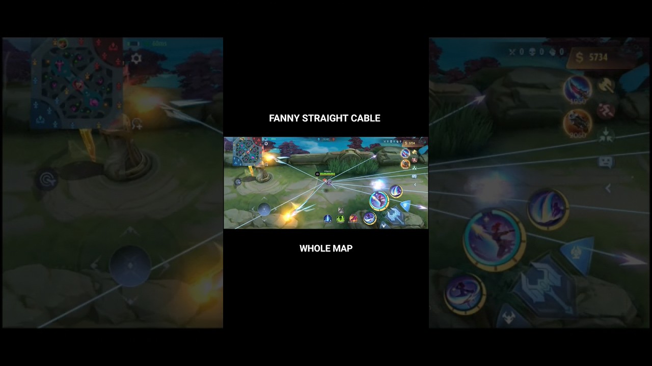 FANNY STRAIGHT CABLE FREESTYLE WHOLE MAP #fannyfreestyle #mobilelegends