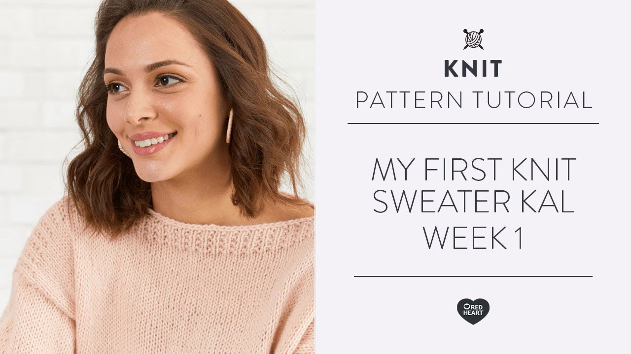 My First Knit Sweater KAL Week 1