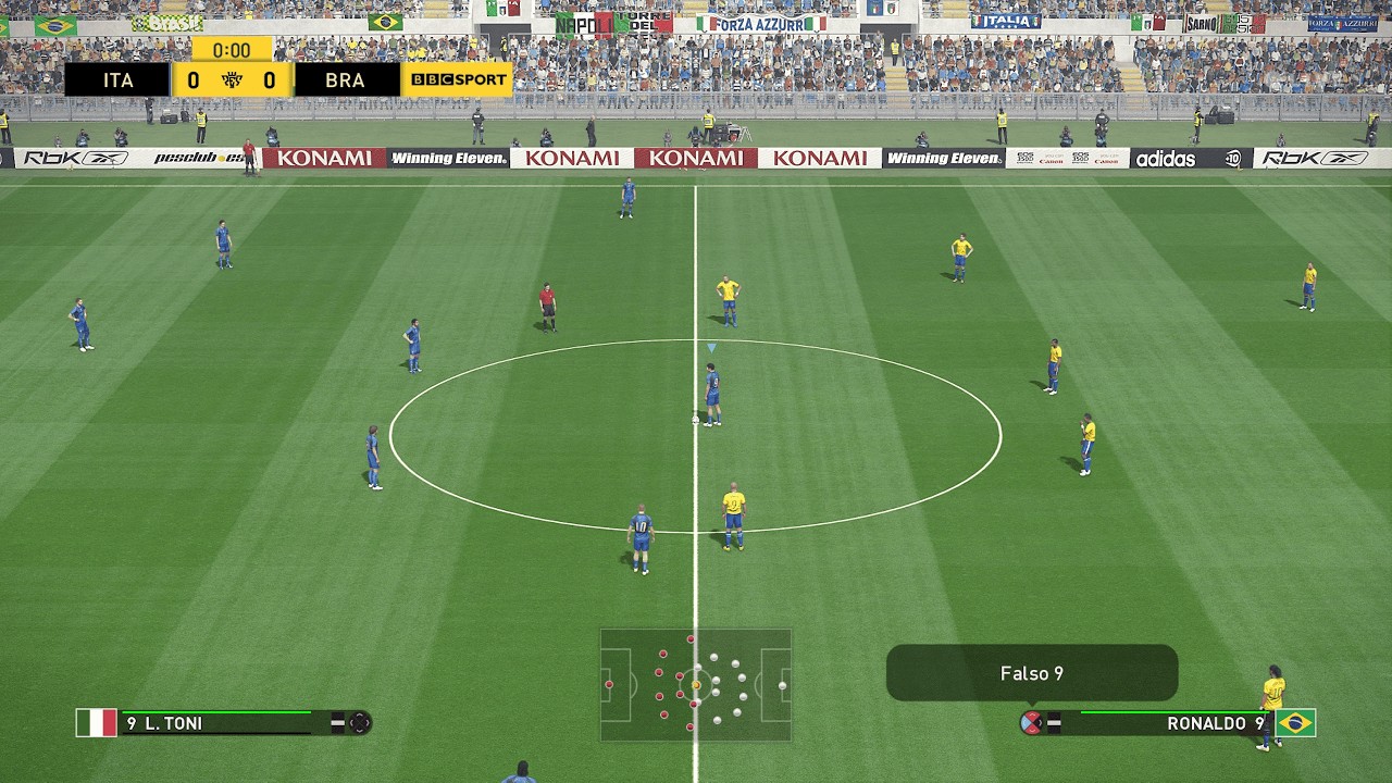 Itália vs Brasil | Amistoso 2006 | PES 2019 MOD 2006.