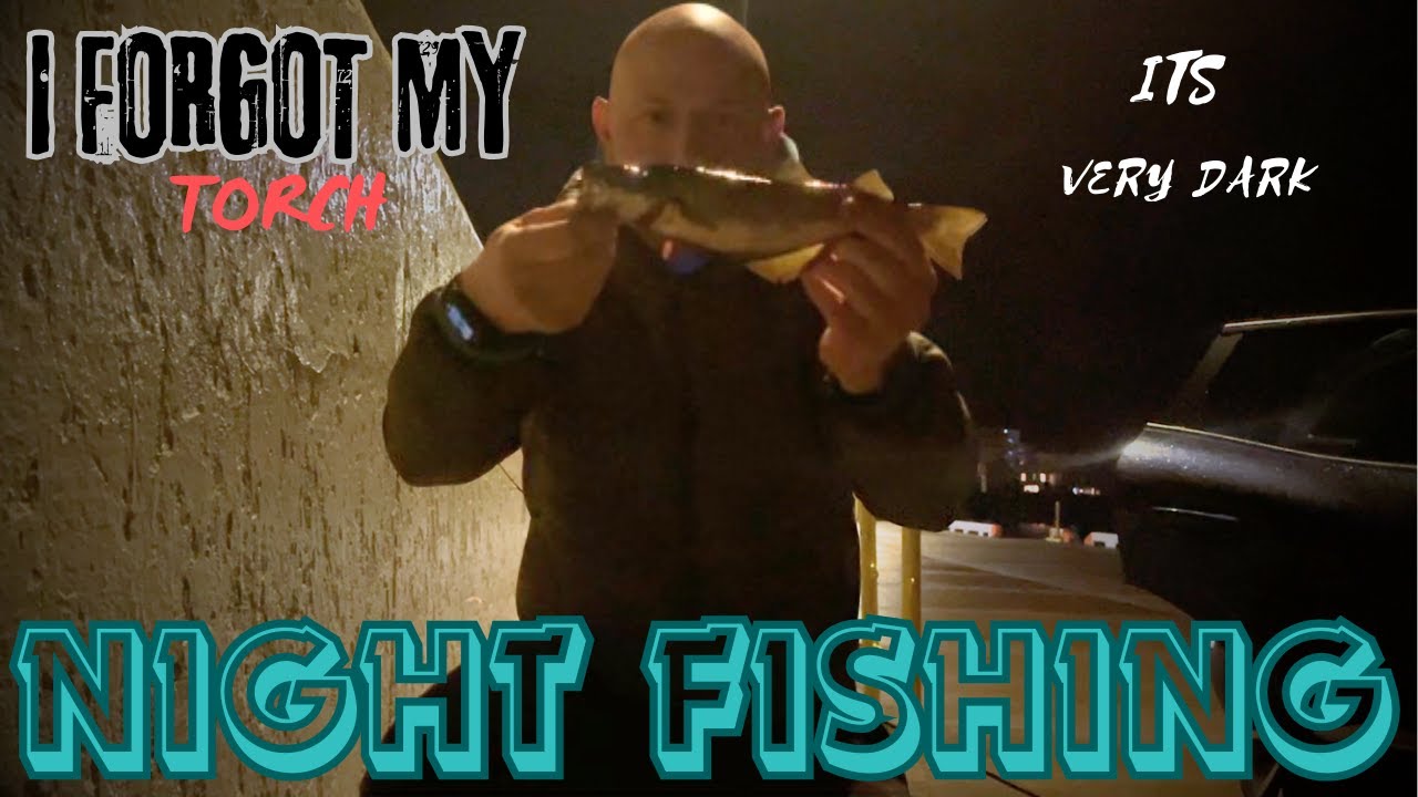 Night time SEA FISHING -  Port st Mary Harbour ISLE OF MAN. 