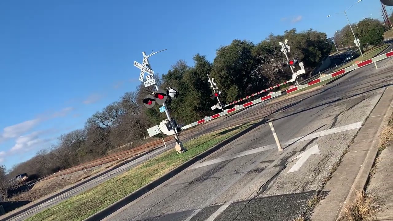 Northbound Amtrak Texas eagle 22 train at dittmar road in south Austin Texas on 2/15/26