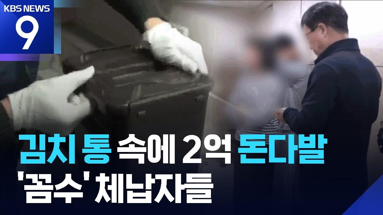 김치통 열었더니 2억 와르르…고액 체납자 81억 압류 [9시 뉴스] / KBS  2026.02.26.