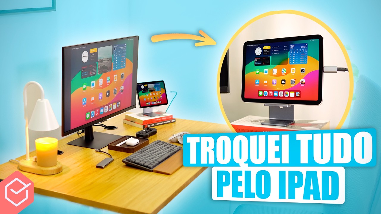 TRANSFORMEI meu IPAD MINI 7 em um COMPUTADOR DE MESA!! CONTINUA FUNCIONANDO!?