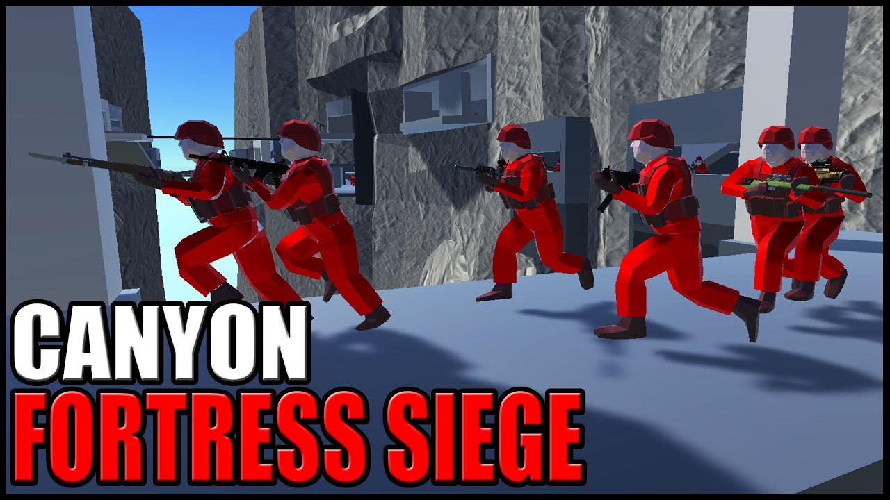 HUGE Canyon FORTRESS Under Siege! - Ravenfield: Battle Simulator