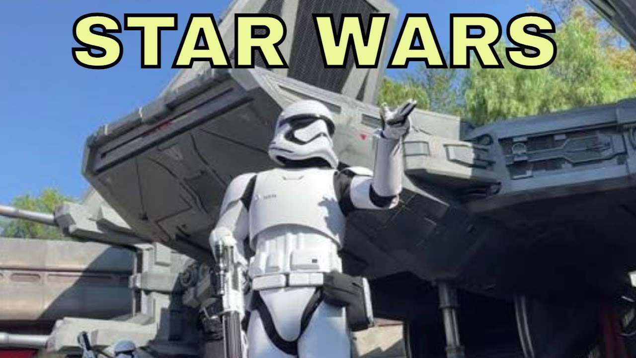 Disneyland Galaxy's Edge Tour Star Wars First Order recruits help to capture Chewy 4K HDR Full Show