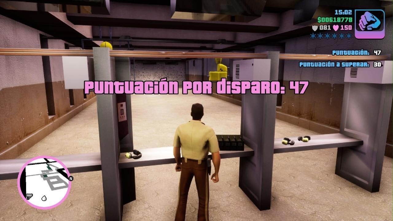 Grand Theft Auto: Vice City – The Definitive Edition_campo de tiro 45 puntos para 100%
