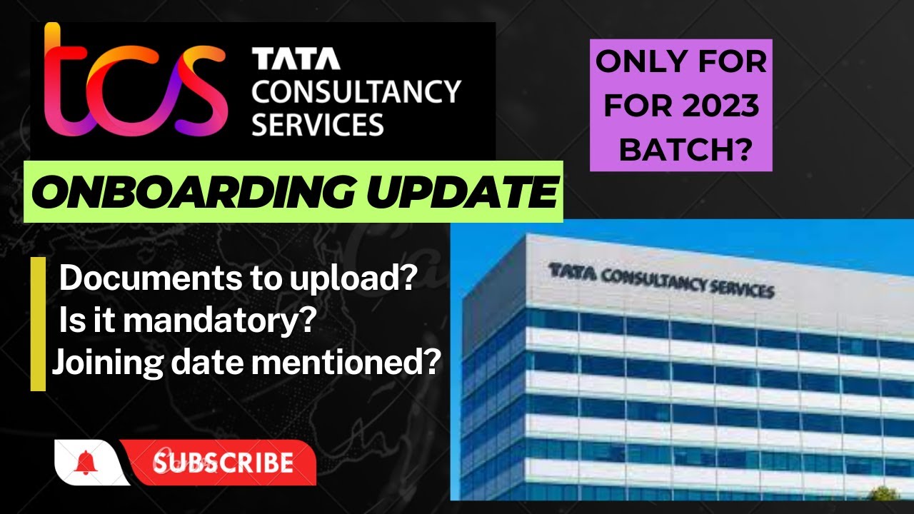 TCS Onboarding Update | TCS Documents Upload Mail | TCS Recent Update #tcs #tcsoffcampus #tcsjob
