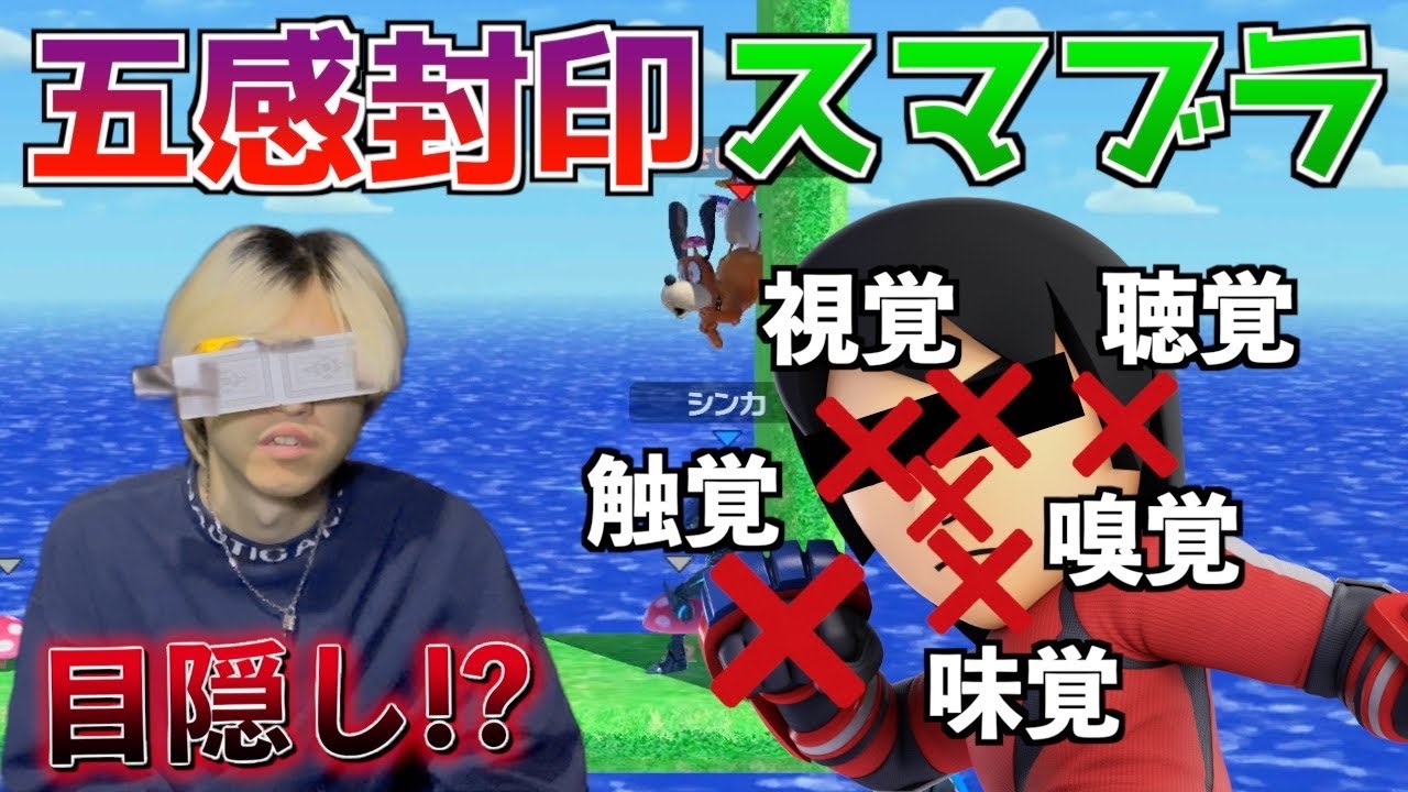 【超特殊スマブラ】お互いに五感の中から1個を禁止して戦ったら面白すぎましたwww