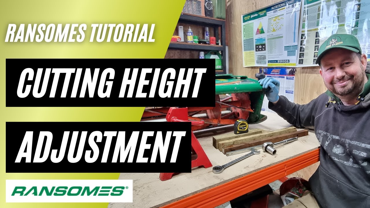 How to set the height of cut on a Ransomes Parkway Cylinder Reel Mower Cutting Head