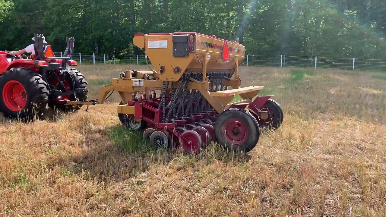 No-till seed drill. Planting back pasture spring of 2020