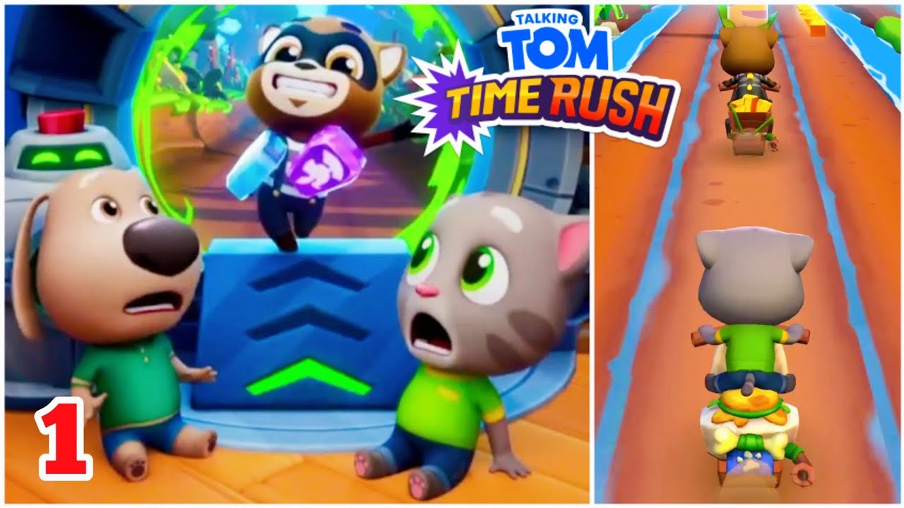 Tom vs Raccoon: Ultimate Showdown! Talking Tom Time Rush Gameplay - Part 1