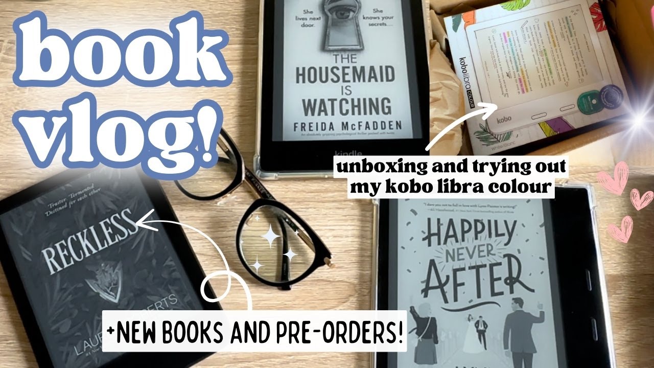 TRY THE KOBO LIBRA COLOUR AND READ WITH ME VLOG - KINDLE VS KOBO?! #readingvlog #booktube #books
