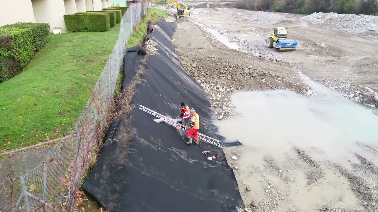 Travaux de restauration de la Basse Dranse - vidéo 2 (suivi des travaux)
