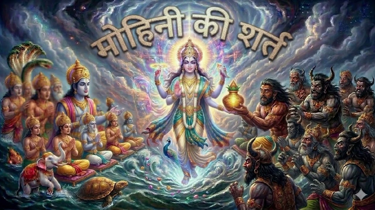 मोहिनी अवतार का रहस्य🔱#HinduMythology#MohiniAvatar#SamudraManthan#KrishnaStory