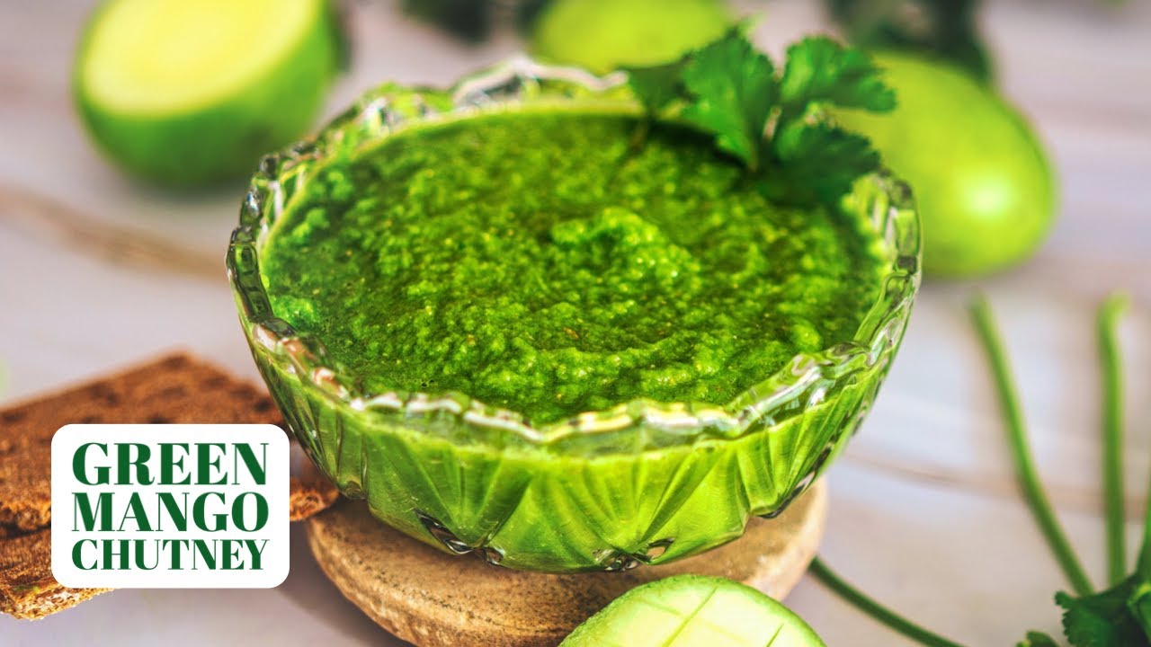 Green Mango Chutney Recipe - Raw Mango Chutney - Unripe Mango Chutney - Chatni - Dip - Condiment