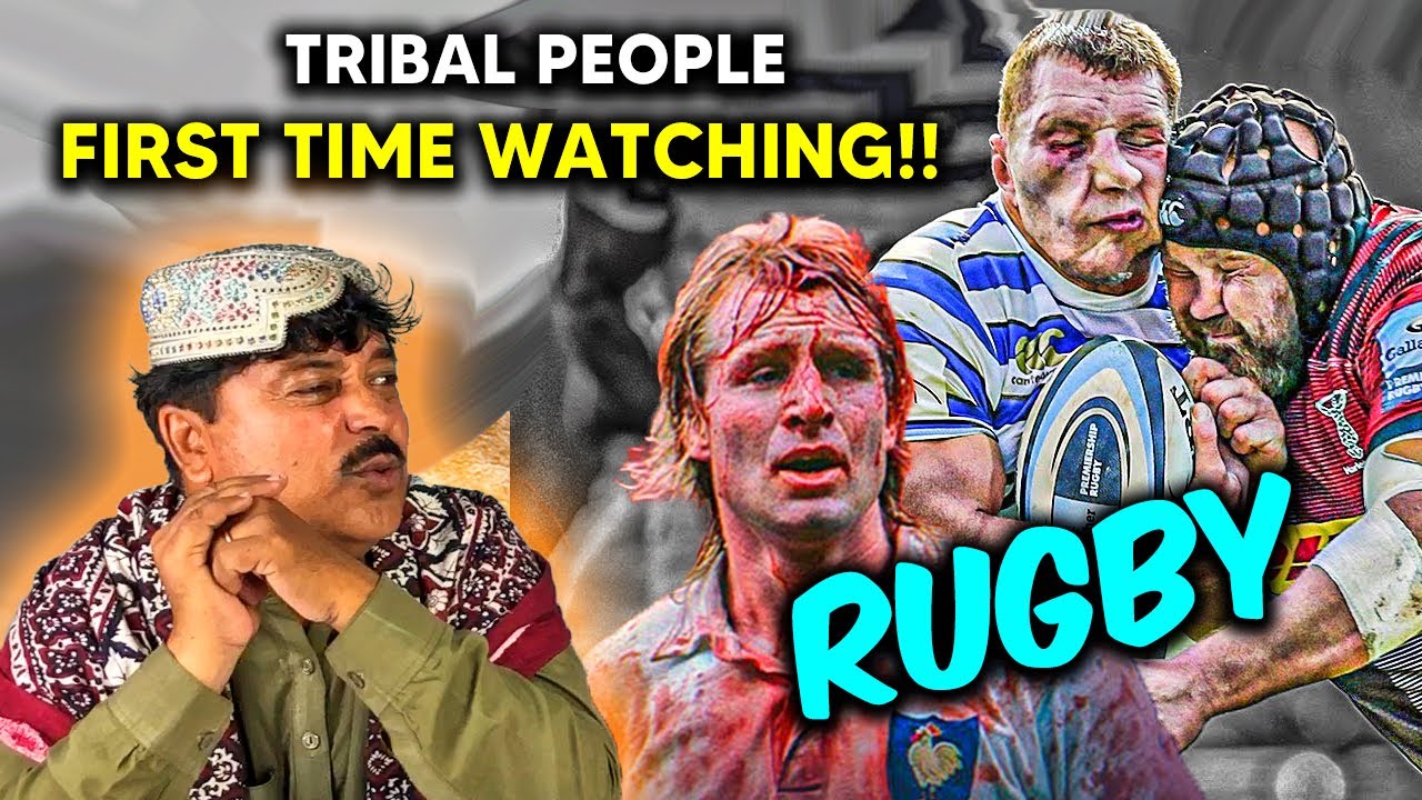 Tribal People Reaction Rugby Football - American Rugby Brutal Big Hits