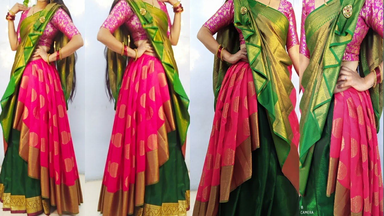 FAREWELL PARTY DRAPE /Party Wear Saree elegant look/Function saree lehanga saree with new look/SAREE