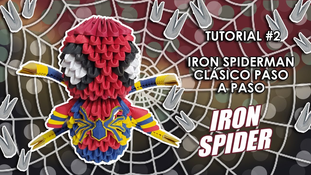 ¿Cómo hacer a IRON SPIDER🕷️ en Origami3D?✂️| SPIDERMAN🕸️| Tutorial paso a paso⭐| Priztigami3D🌻