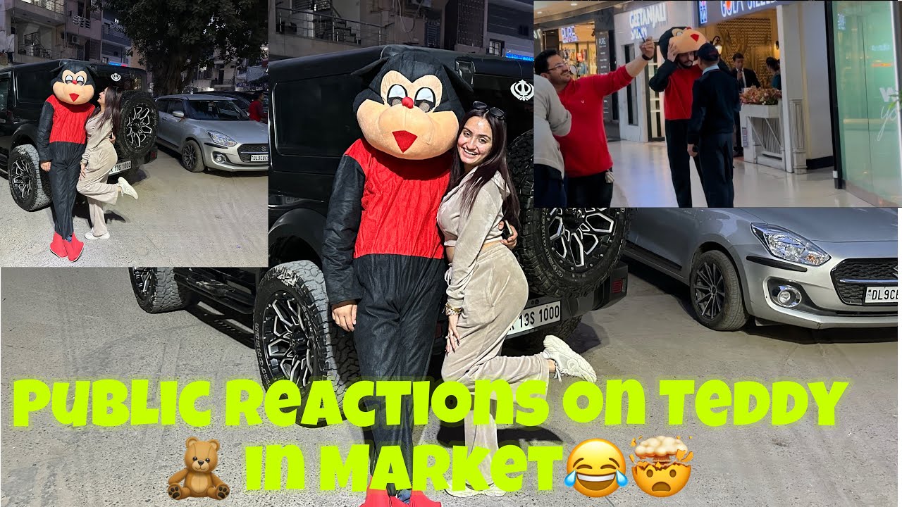 Garv bana Teddy 🧸 😂|| kalesh hogya Mall me🤯😳|| Public Reactions || Rashika & Garv❤️
