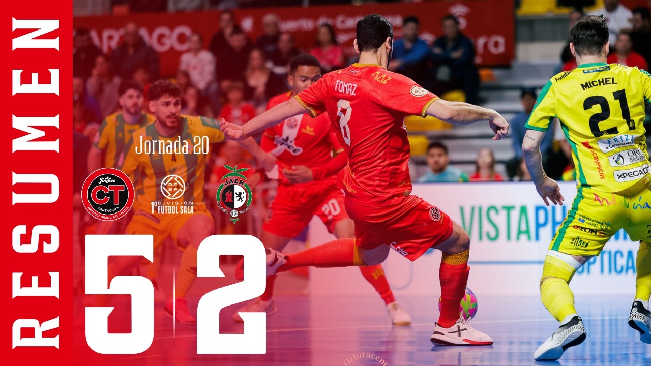 ▶️ 𝗥𝗘𝗦𝗨𝗠𝗘𝗡 J20 | 𝐉𝐢𝐦𝐛𝐞𝐞 𝐂𝐚𝐫𝐭𝐚𝐠𝐞𝐧𝐚 𝐂𝐨𝐬𝐭𝐚 𝐂á𝐥𝐢𝐝𝐚 5️⃣-2️⃣ Jaén Paraíso Interior | Primera División FS