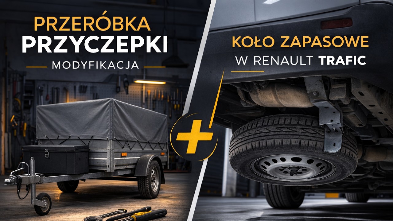 Poprawka przyczepki + montaż koła zapasowego Renault Trafic 2 (Moje Vlogi odc.14)