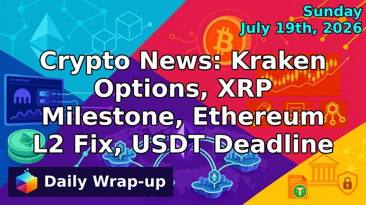 Криптоновости: опционы Kraken, веха XRP, исправление Ethereum L2, дедлайн USDT